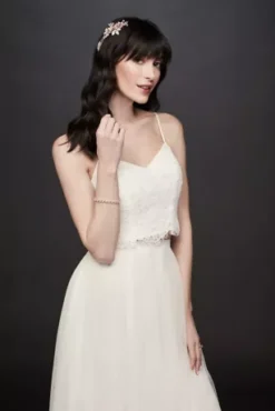 Sparkling Cubic Zirconia Vine Bracelet -Blissful Brides Shop WG3952 SOFTWHITE GLNA PROD3 V2 008