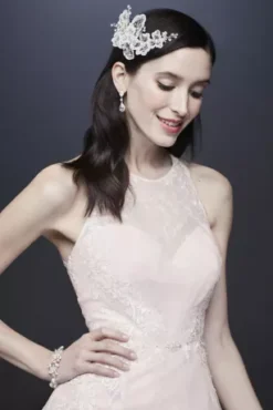 Cubic Zirconia Halo Teardrop Earrings -Blissful Brides Shop WG3963 SWHTPORCPNK CORE PROD1 089