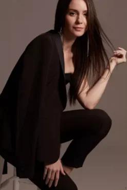 Satin Waistband Fitted Suit Pants -Blissful Brides Shop WG4001 4 PDP Crop JUN25 1920x2880