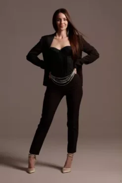 Satin Waistband Fitted Suit Pants -Blissful Brides Shop WG4001 8 PDP Crop JUN25 1920x2880