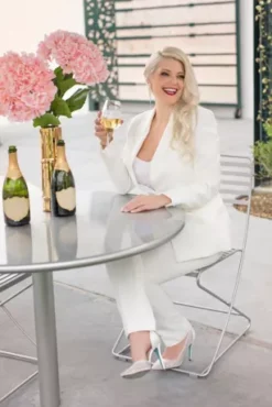 Satin Waistband Fitted Suit Pants -Blissful Brides Shop WG4001 PDP Crop MAY3 1920x2880