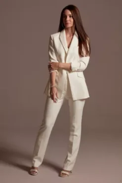 Relaxed Leg Suit Pants With Satin Waist 34 Relaxed Leg Suit Pants With Satin Waist -Blissful Brides Shop WG4002 9 PDP Crop JUN25 1920x2880