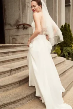 Beaded Back V-Neck Satin Wedding Dress -Blissful Brides Shop WG4004DB 2 PDP Crop JAN21 1920x2880