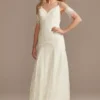 Low Back Lace Wedding Dress With Fringe Swags -Blissful Brides Shop WG4024 IVORY DBSTU PROD1 102