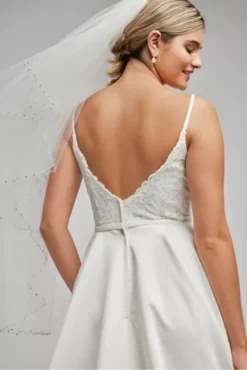 Scalloped Lace Satin Wedding Dress 9 Scalloped Lace Satin Wedding Dress -Blissful Brides Shop WG4034 PDP Crop JUNE21 1920x2880