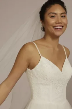 Basque Waist Lace Bodice Wedding Dress -Blissful Brides Shop WG4069 IVORY DBSTU PROD3 166