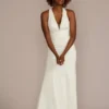 Crepe Back Satin Sheath Wedding Dress