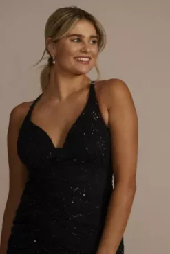 Sequin Beaded Midi Tank Sheath Dress With Slit -Blissful Brides Shop WGIN2622 BLACK PRTY PROD8 1064