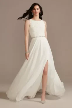 Beaded Tank Wedding Separates Top -Blissful Brides Shop WGIN4891 MSOFTWHITE DBSTU PROD3 202