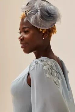 Crepe Tank Sheath With Embroidered Capelet -Blissful Brides Shop ZH0161 PDP Crop SEP8 1920x2880