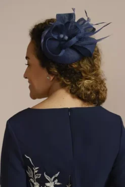 Feather And Floral Bow Fascinator